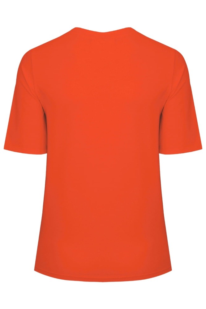 Mandarin Red THEA z krótkimi rękawami tył.jpg