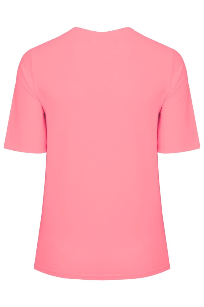 Geranium Pink THEA z krótkimi rękawami tył.jpg
