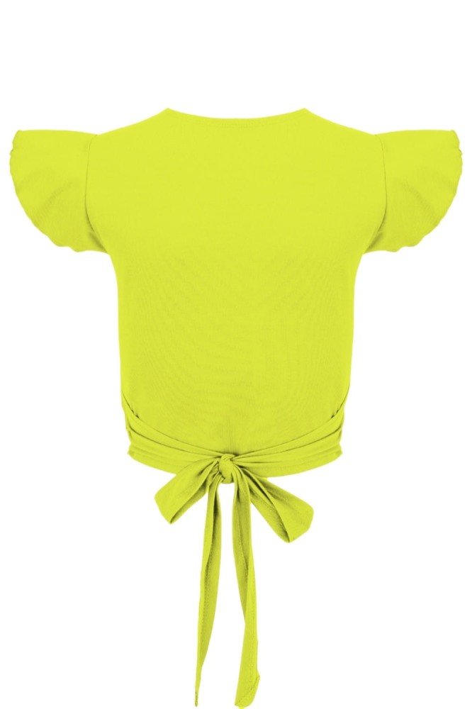 Bright Chartreuse SOPHIÉ z krótkimi rękawami tył.jpg