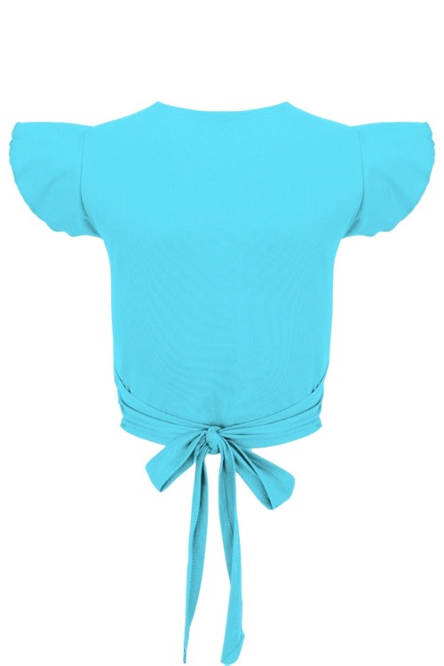 Cyan Blue SOPHIÉ z krótkimi rękawami tył.jpg