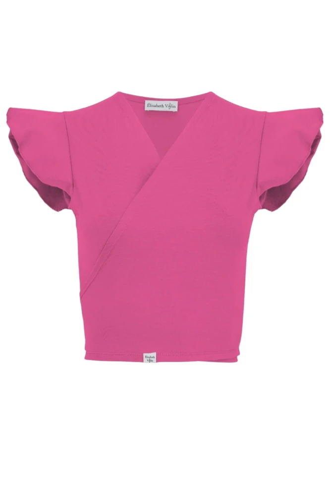 Fuchsia Rose SOPHIÉ z krótkimi rękawami przód.jpg