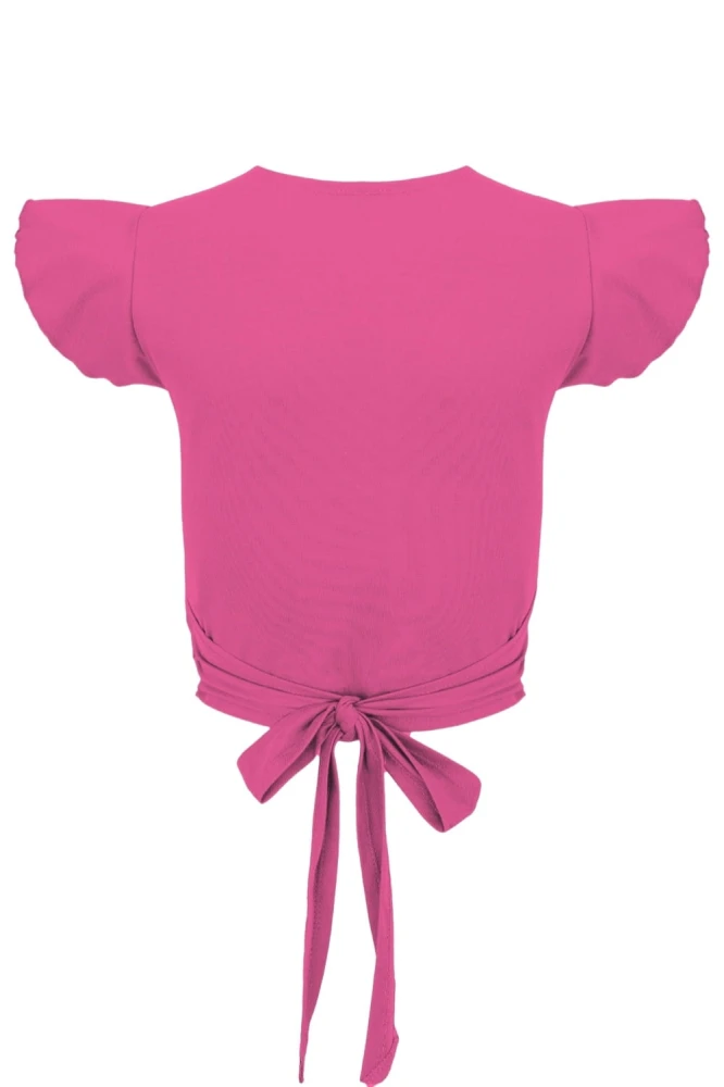 Fuchsia Rose SOPHIÉ z krótkimi rękawami tył.jpg