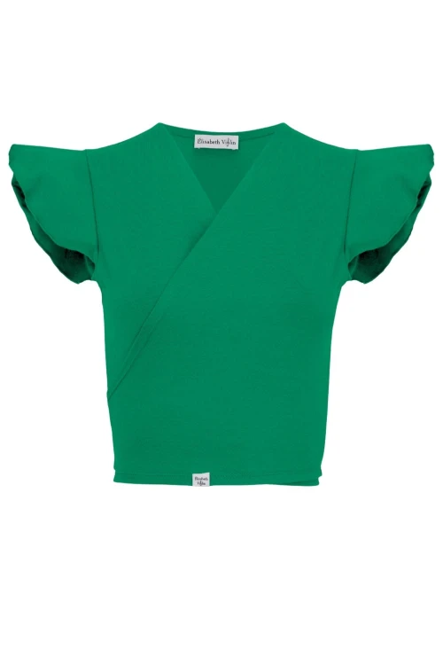 Deep Green SOPHIÉ z krótkimi rękawami przód.jpg