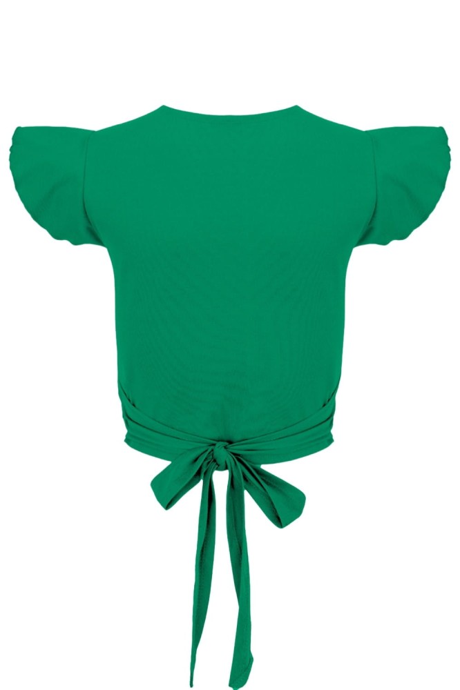 Deep Green SOPHIÉ z krótkimi rękawami tył.jpg