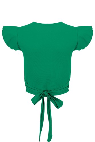 Deep Green SOPHIÉ z krótkimi rękawami tył.jpg