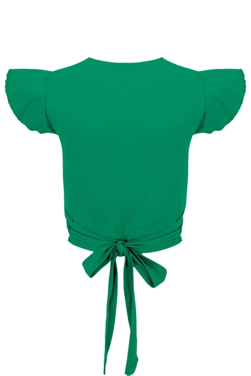 Deep Green SOPHIÉ z krótkimi rękawami tył.jpg