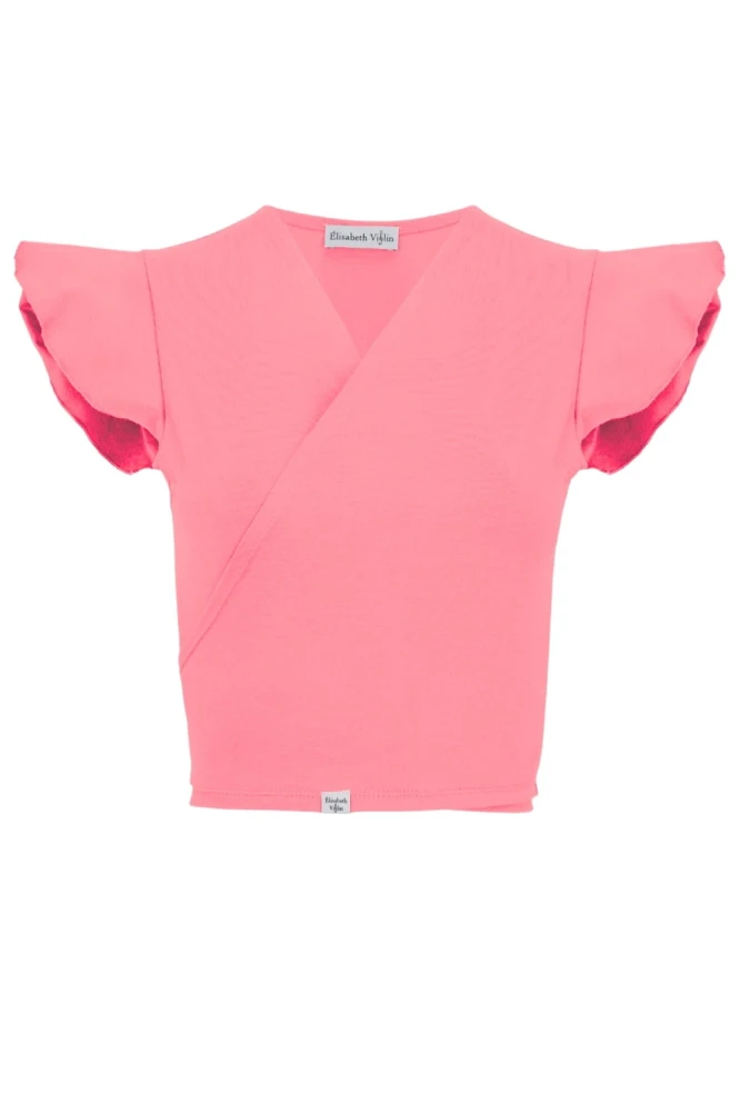Geranium Pink SOPHIÉ z krótkimi rękawami przód.jpg