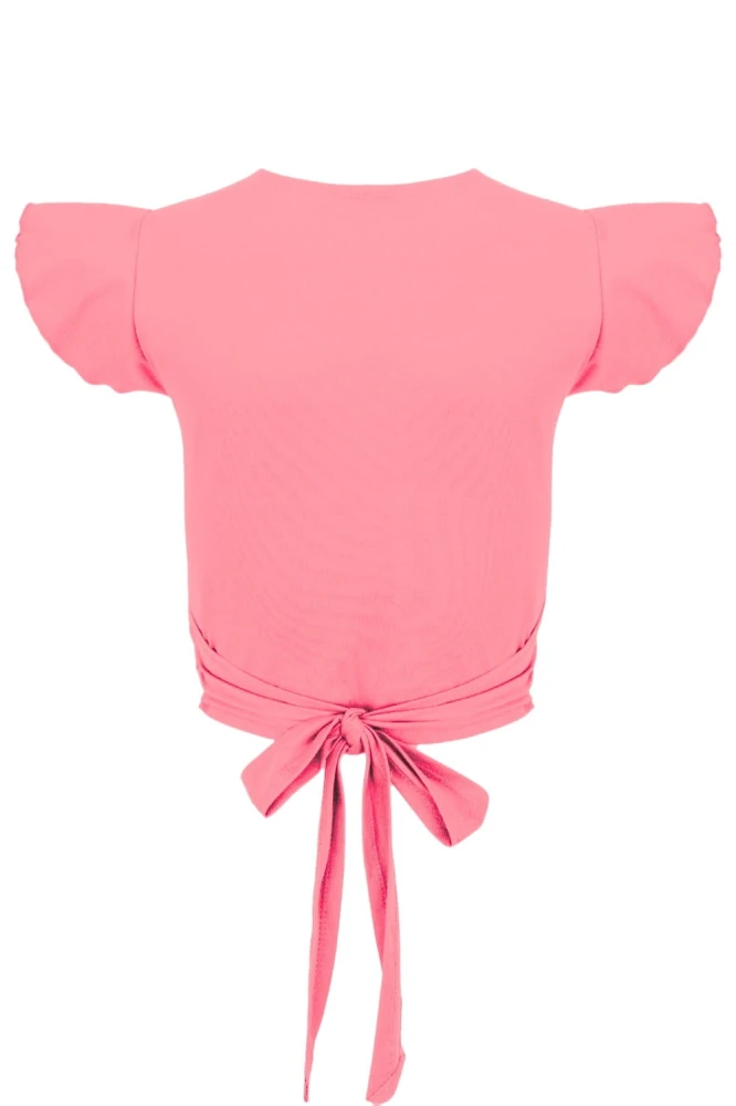 Geranium Pink SOPHIÉ z krótkimi rękawami tył.jpg