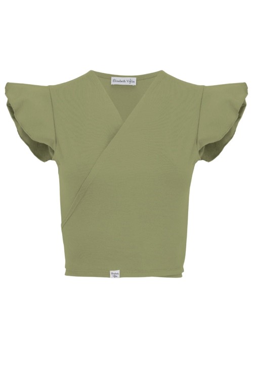 Oil Green SOPHIÉ z krótkimi rękawami przód.jpg