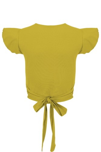 Golden Olive SOPHIÉ z krótkimi rękawami tył.jpg