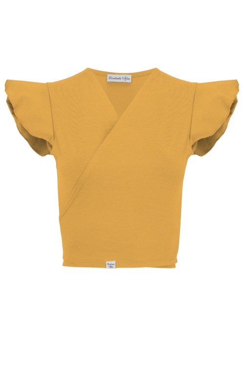 Bright Gold SOPHIÉ z krótkimi rękawami przód.jpg