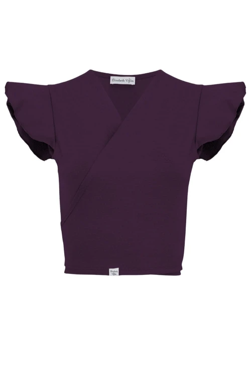 Plum Purple SOPHIÉ z krótkimi rękawami przód.jpg