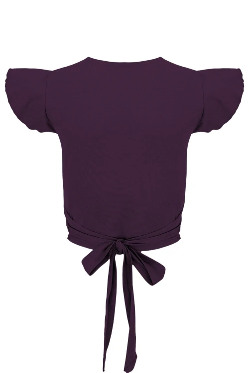 Plum Purple SOPHIÉ z krótkimi rękawami tył.jpg