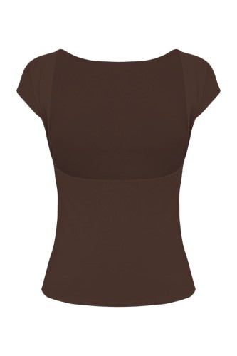 Chestnut RHEA z krótkimi rękawami tył.jpg