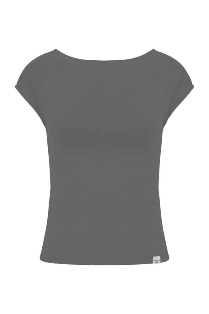 Charcoal Gray RHEA z krótkimi rękawami przód.jpg
