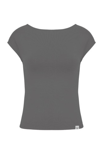 Charcoal Gray RHEA z krótkimi rękawami przód.jpg