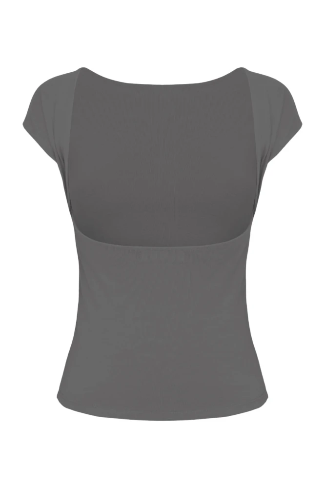 Charcoal Gray RHEA z krótkimi rękawami tył.jpg
