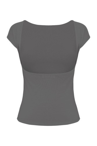 Charcoal Gray RHEA z krótkimi rękawami tył.jpg