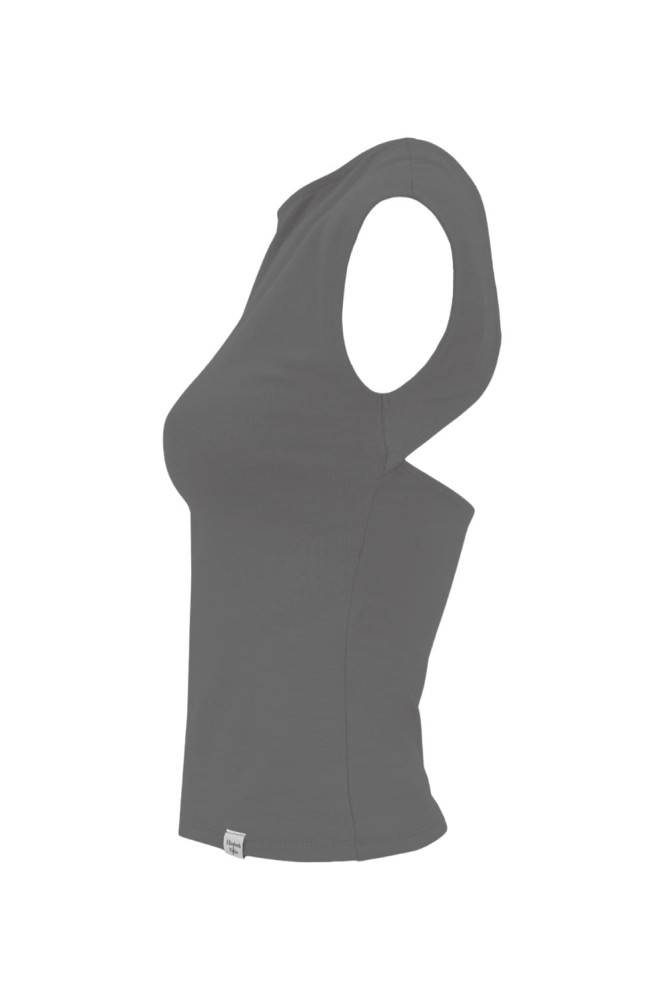 Charcoal Gray RHEA z krótkimi rękawami z boku.jpg