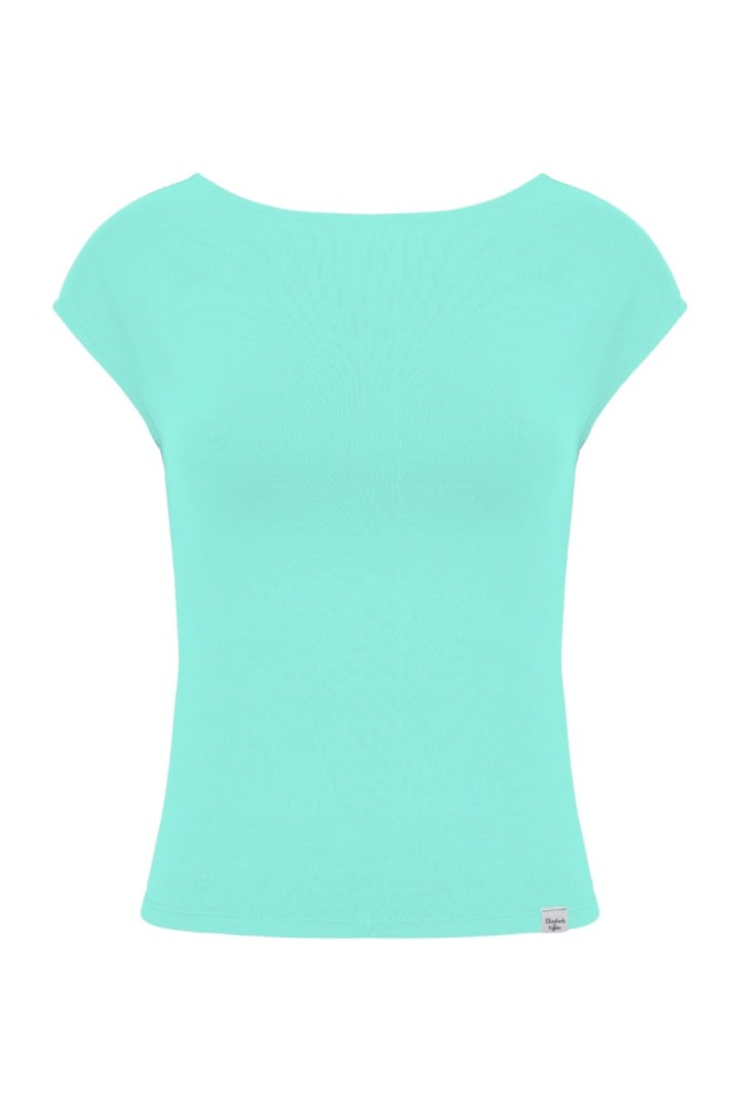 Blue Turquoise RHEA z krótkimi rękawami przód.jpg