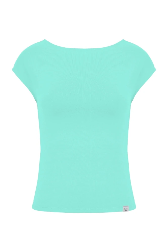 Blue Turquoise RHEA z krótkimi rękawami przód.jpg