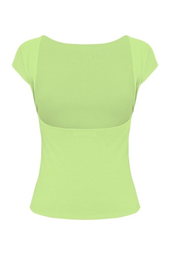 Sap Green RHEA z krótkimi rękawami tył.jpg