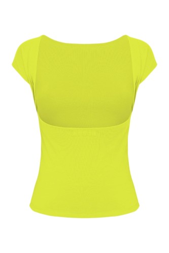 Bright Chartreuse RHEA z krótkimi rękawami tył.jpg