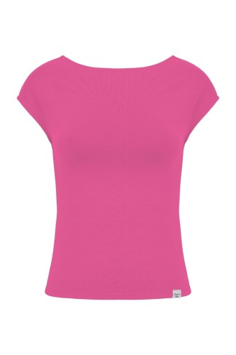 Fuchsia Rose RHÉA z krótkimi rękawami przód.jpg