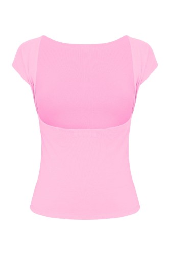 Sea Pink RHÉA z krótkimi rękawami tył.jpg