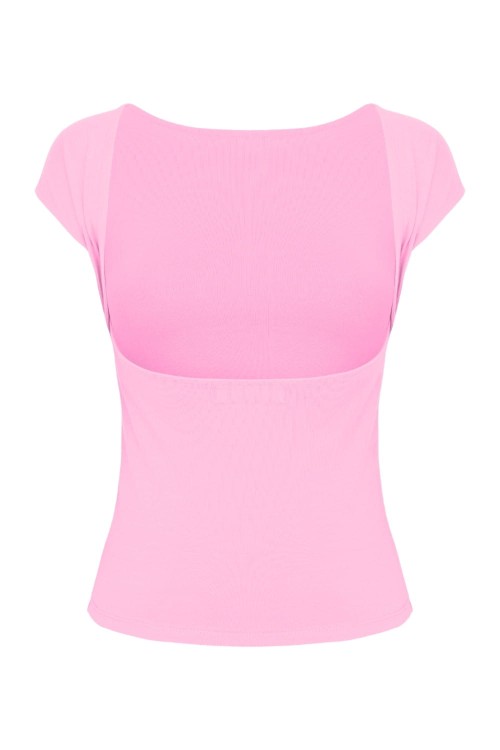 Sea Pink RHÉA z krótkimi rękawami tył.jpg