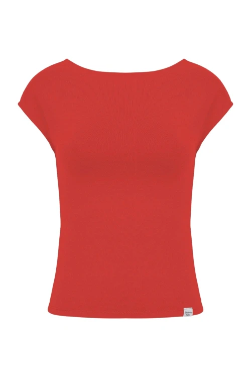 Mars Red RHÉA z krótkimi rękawami przód.jpg