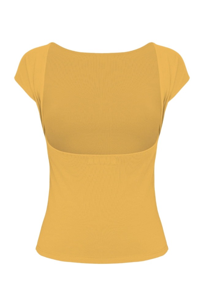 Mineral Yellow RHÉA z krótkimi rękawami tył.jpg