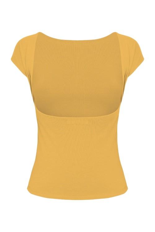 Mineral Yellow RHÉA z krótkimi rękawami tył.jpg