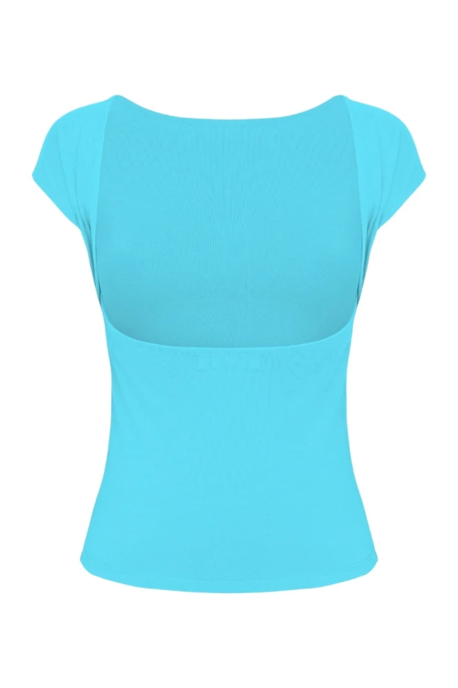 Cyan Blue RHÉA z krótkimi rękawami tył.jpg