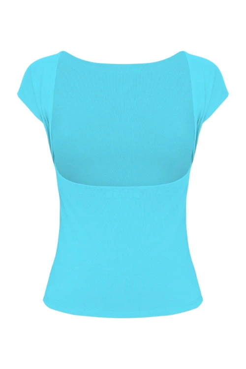 Cyan Blue RHÉA z krótkimi rękawami tył.jpg
