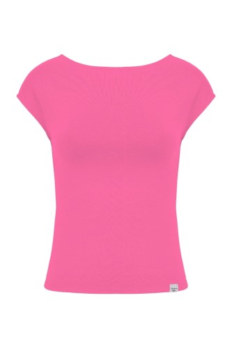 Shocking Pink RHÉA z krótkimi rękawami przód.jpg