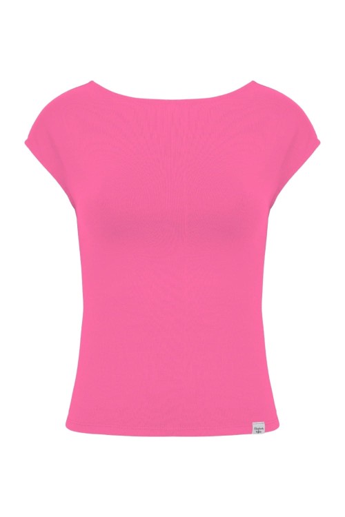 Shocking Pink RHÉA z krótkimi rękawami przód.jpg