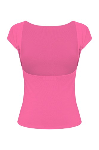 Shocking Pink RHÉA z krótkimi rękawami tył.jpg