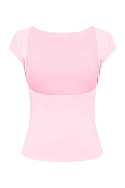 Parfait Pink RHÉA z krótkimi rękawami tył.jpg