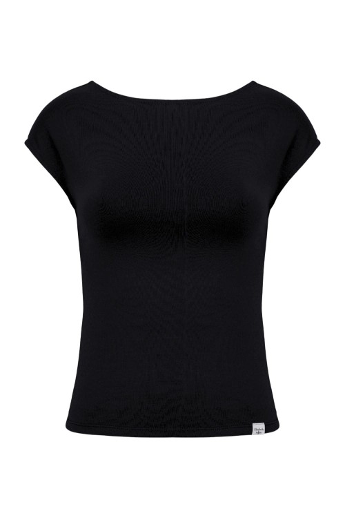 Black RHÉA z krótkimi rękawami przód.jpg