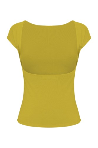 Golden Olive RHÉA z krótkimi rękawami tył.jpg