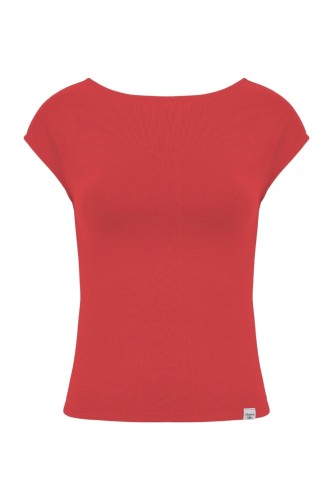 Ribbon Red RHÉA z krótkimi rękawami przód.jpg