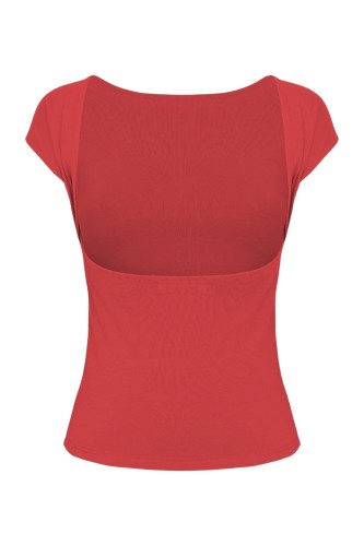 Ribbon Red RHÉA z krótkimi rękawami tył.jpg