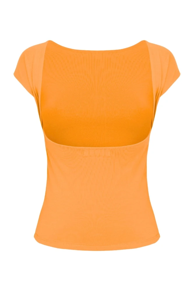 Blazing Orange RHÉA z krótkimi rękawami tył.jpg