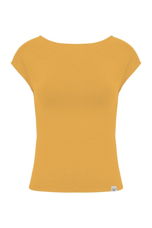 Bright Gold RHÉA z krótkimi rękawami przód.jpg