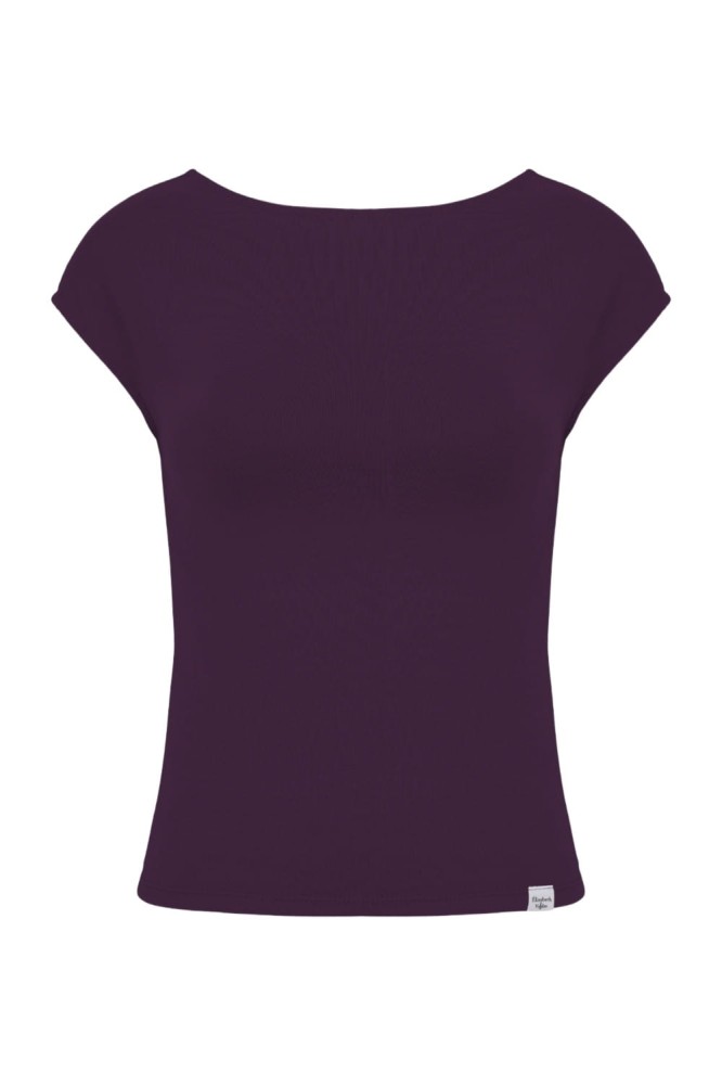 Plum Purple RHÉA z krótkimi rękawami przód.jpg