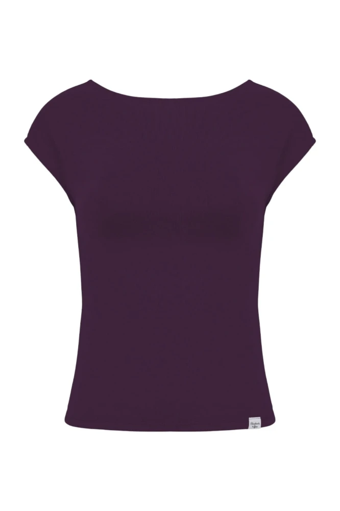 Plum Purple RHÉA z krótkimi rękawami przód.jpg