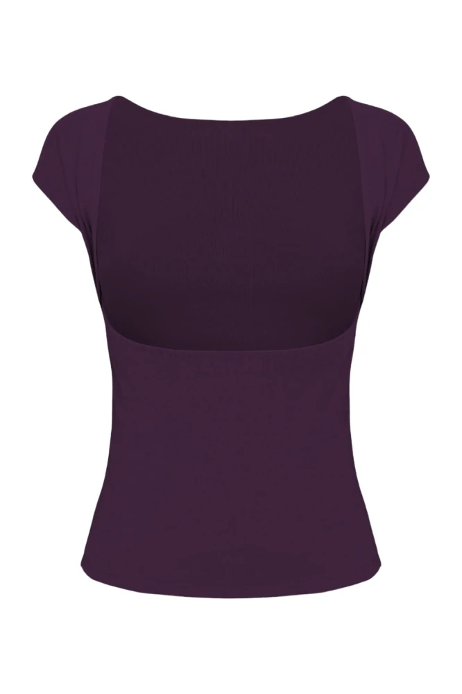 Plum Purple RHÉA z krótkimi rękawami tył.jpg