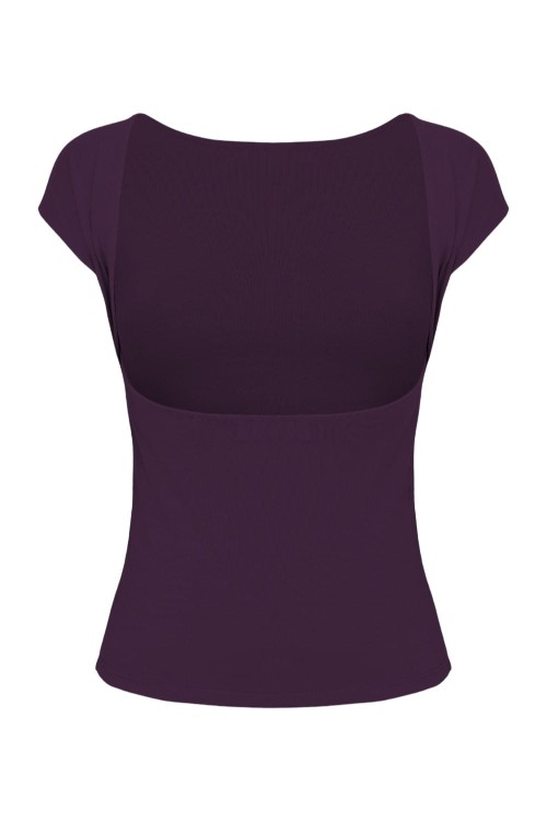 Plum Purple RHÉA z krótkimi rękawami tył.jpg