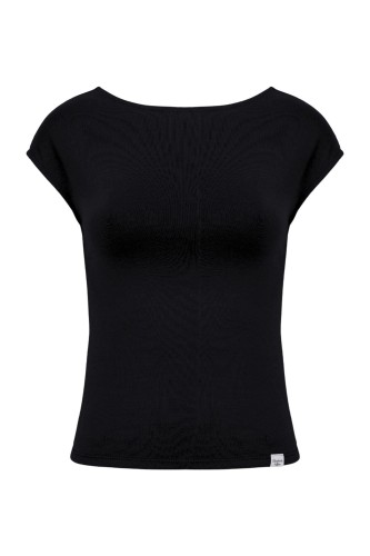 Black RHÉA z krótkimi rękawami przód.jpg